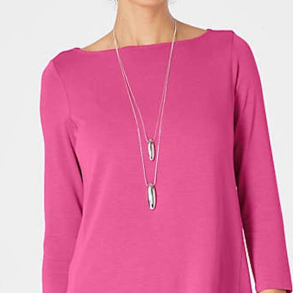 J.Jill NEW Stylish Sculpted-Metal Double-Drop Necklace NWT - Picture 6 of 9